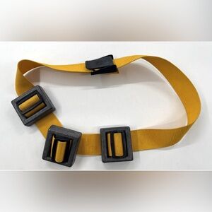 Vintage Diving Belt With 3 Lead Weights Quick Release Buckle Yellow Scuba Dive